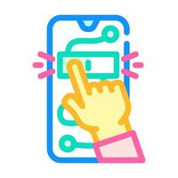 interactive content online learning platform color icon illustration vector