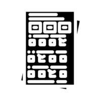 quiz tests online learning platform glyph icon illustration vector