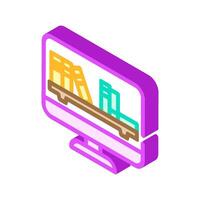 online library learning platform isometric icon illustration vector