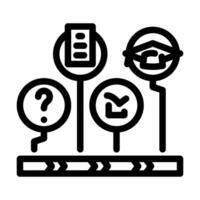 learning path online learning platform line icon illustration vector