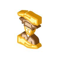 student support online learning platform isometric icon illustration vector