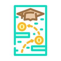 gamification online learning platform color icon illustration vector