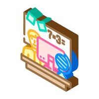 personalized learning online learning platform isometric icon illustration vector