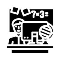 personalized learning online learning platform glyph icon illustration vector