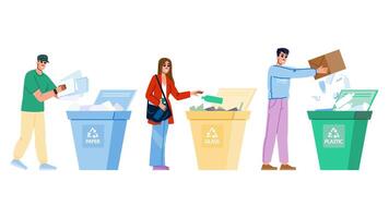 composting sorting trash vector