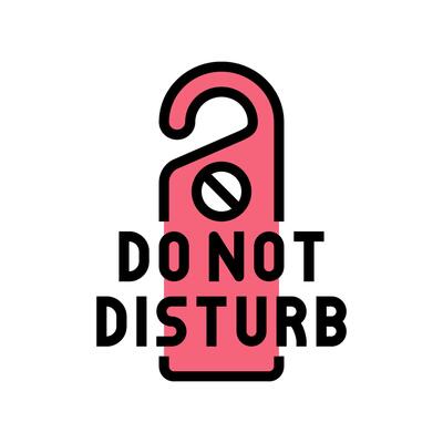 do not disturb hybrid work color icon illustration
