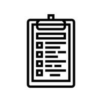 task list clipboard hybrid work line icon illustration vector
