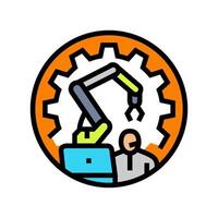 cobots collaborative robots industry 5 color icon illustration vector