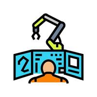 advanced robotics control panel color icon illustration vector