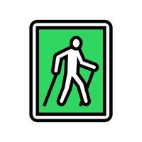 nordic walking trail color icon illustration vector