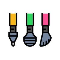 pole tip close up spike rubber cap color icon illustration vector
