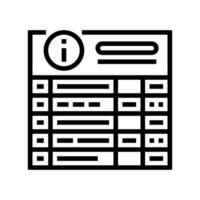 board information line icon illustration vector