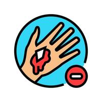 avoid removing embedded objects from wound color icon illustration vector