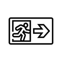 emergency exit information line icon illustration vector