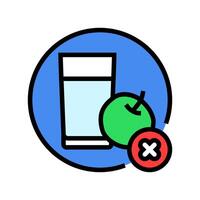 do not give the victim food drink color icon illustration vector