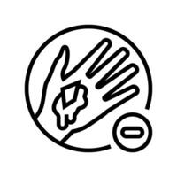 avoid removing embedded objects from wound line icon illustration vector