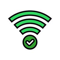 wifi available information color icon illustration vector