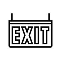 exit information line icon illustration vector