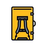crash pad bouldering rock climbing color icon illustration vector