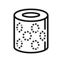 embossed pattern toilet paper line icon illustration vector