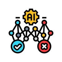 decision tree color icon illustration vector