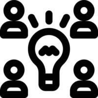 Brainstorming, Team, Concept Outline Icon vector