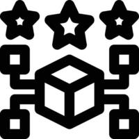 Feature Score, Stars, Features Outline Icon vector