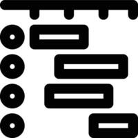 Gantt Chart, Project Timeline, Project Management Outline Icon vector