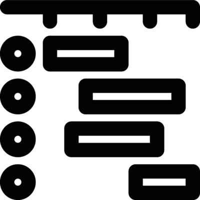 Gantt Chart, Project Timeline, Project Management Outline Icon