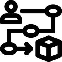 User Flows, User, Customer Outline Icon vector