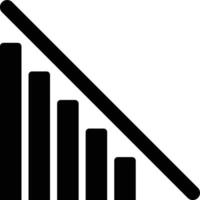 Burndown Chart, Visualization, Product Management Solid Glyph Icon vector