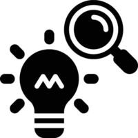 Concept Review, Research, Analysis Solid Glyph Icon vector