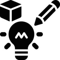 Design Concept, Product Idea, Product Concept Solid Glyph Icon vector