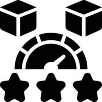 Product Rating, Product Score, Product Indicator Solid Glyph Icon vector