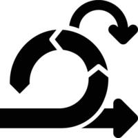 Scrum, Sprint, Project Management Solid Glyph Icon vector
