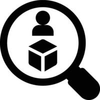 User Research, User Analysis, User Observation Solid Glyph Icon vector
