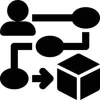User Flows, User, Customer Solid Glyph Icon vector