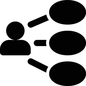 Use Case, User Interaction, Diagram Solid Glyph Icon vector