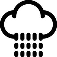 Raining, Cloud, Weather Outline Icon vector