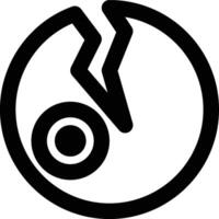 Epicenter, Hypocenter, Hypocenter Outline Icon vector
