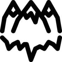 Icefall, Ice Fall, Ice Slide Outline Icon vector