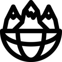 Ice Age, Iceberg, Berg Outline Icon vector