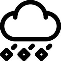 Hail, Ice Rain, Weather Outline Icon vector