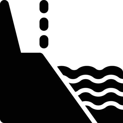 Backshore, Seashore, Beach Solid Glyph Icon