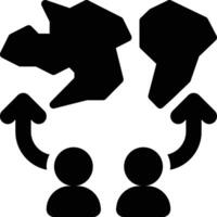 Diaspora, Dispersion, Migration Solid Glyph Icon vector
