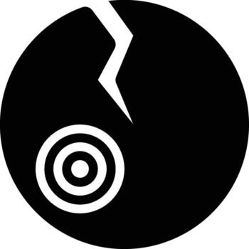 Epicenter, Hypocenter, Hypocenter Solid Glyph Icon vector