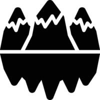 Icefall, Ice Fall, Ice Slide Solid Glyph Icon vector