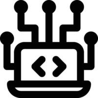 Computer Science, Informatics, Information Technology Outline Icon vector