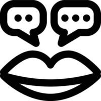 Glossology, Tongue, Language Outline Icon vector