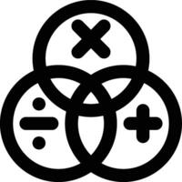 Math, Mathematics, Science Outline Icon vector